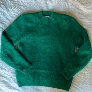 & Other Stories green structured alpaca blend sweater